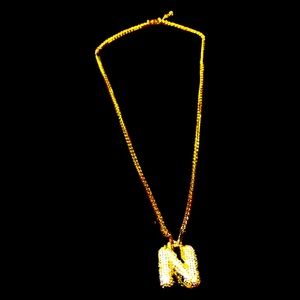 18 inch necklace with letter N
